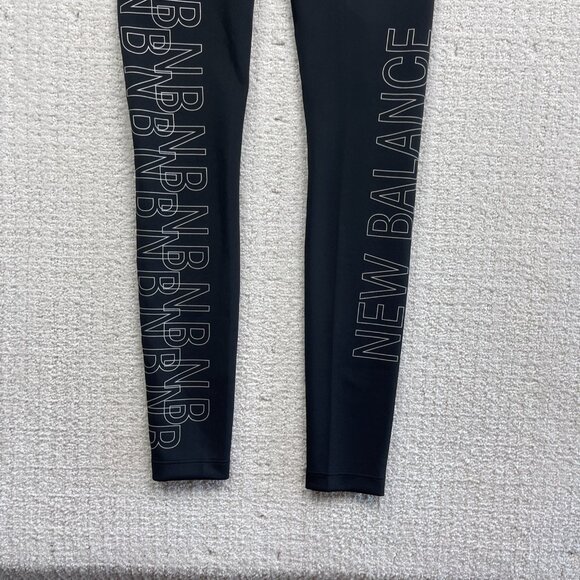 New Balance Printed Accelerate Black Reflective Running Mid Rise Tight Wom XS - Picture 3 of 14